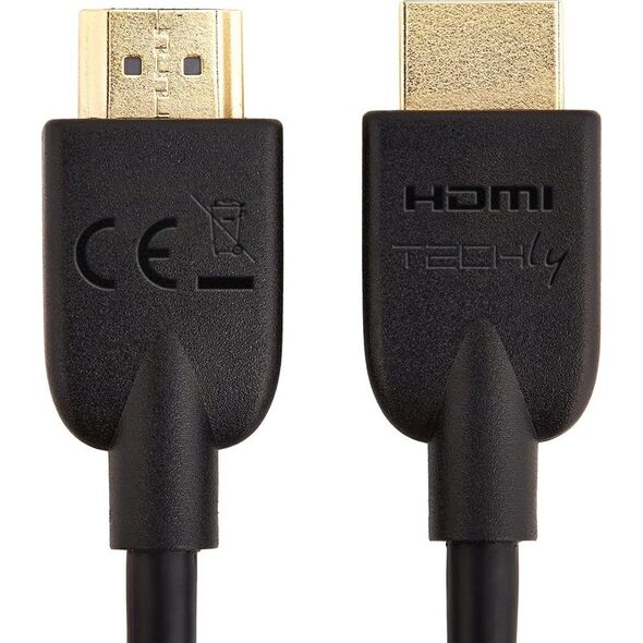Kabel Techly TECHLY HDMI 4K 60Hz High Speed Anschlusskabel mit Ethernet schwarz 1m