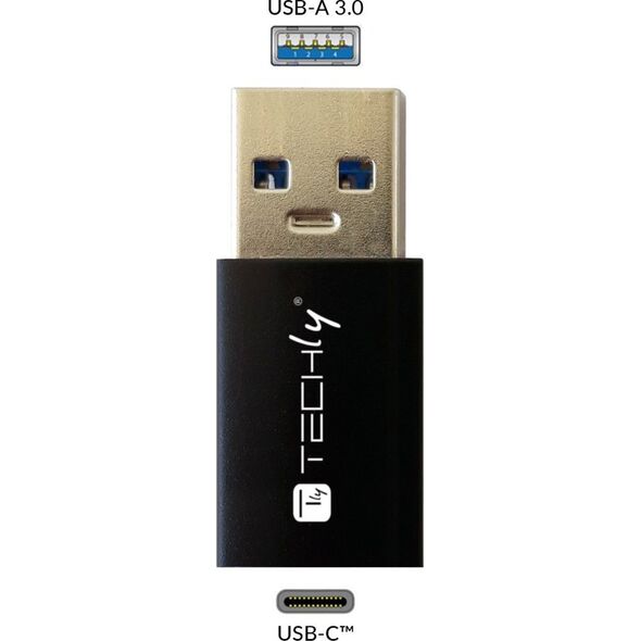 Adapter USB Techly TECHLY Adapter USB-A M auf USB-C F USB 3.0 schwarz