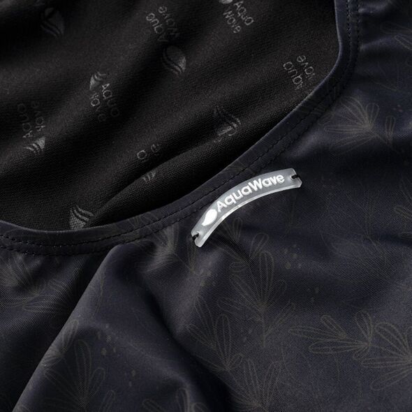 AquaWave Dziecięcy strój kąpielowy Aquawave Salava Jr black leaves print rozmiar 158