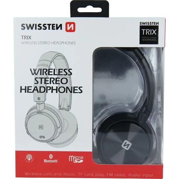 Słuchawki Sourcing Swissten Trix Bluetooth 4.2 Wireless Headphones With FM / AUX / MicroSD / Grey