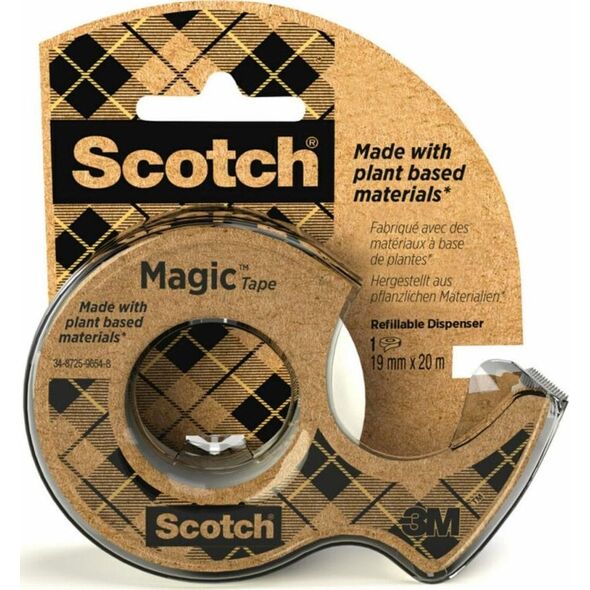 3M Scotch® Magic™ ταινία A Greener Choice, 1 ρολό, 19mm x 20m + 1 ανακυκλωμένη διανομέας