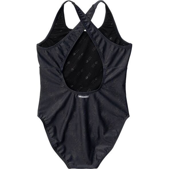 AquaWave Dziecięcy strój kąpielowy Aquawave Salava Jr black leaves print rozmiar 140