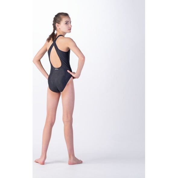 AquaWave Dziecięcy strój kąpielowy Aquawave Salava Jr black leaves print rozmiar 140