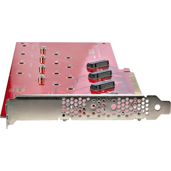 StarTech STARTECH.COM Quad M.2 PCIe Adapterkarte PCI Express 4.0 x16 auf Vierfach NVMe oder AHCI M-Key M.2 SSDs 7,8GBit/s je SSD Bifurkation