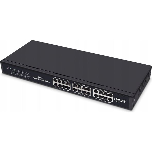 Switch InLine InLine® Gigabit Network Switch 24-Port, 1Gb/s, 19" 1U, metal, fanless