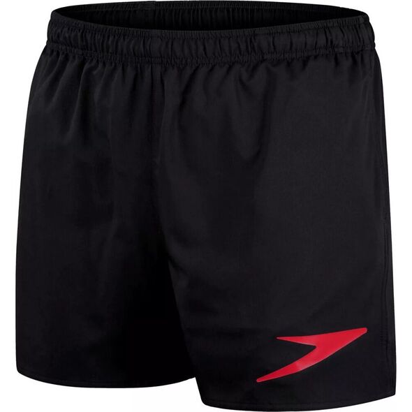 Speedo Męskie szorty Speedo SPORT SOLID 16" WSHT AM black/fed red rozmiar S