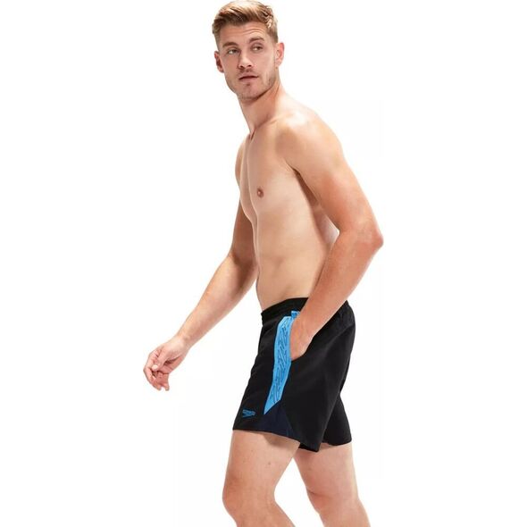 Speedo Męskie szorty Speedo HYPERBOOM SPL 16" WSHT AM black/beach blue/true navy rozmiar XS