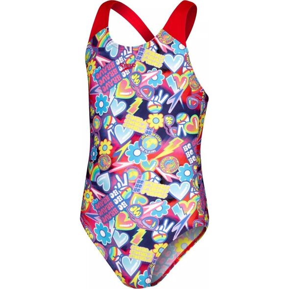 Speedo Dziecięcy strój kąpielowy Speedo DIGI ALV SPBK JF true navy/fed red/blue flame/rose violet/lapis blue/bright yellow rozmiar 13-14