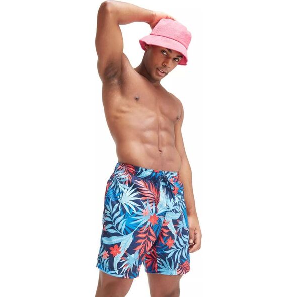 Speedo Męskie szorty Speedo PRINT REDONDO EDGE VOLLEY 17" 410 peacoat/print rozmiar L