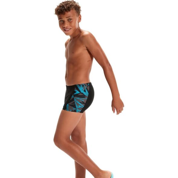 Speedo Dziecięce kąpielówki Speedo Hyperboom Pnl Asht Jm black/bolt/dove grey rozmiar 15-16