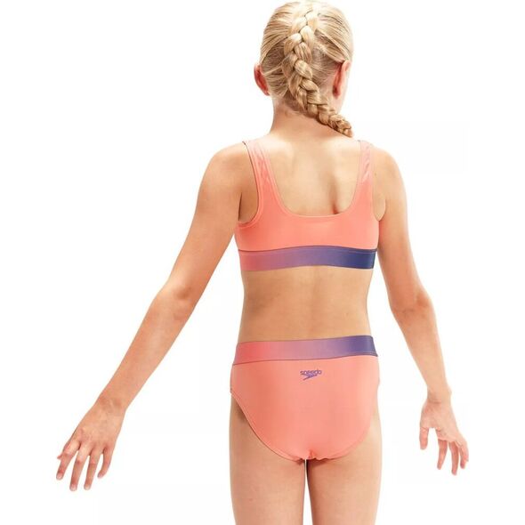 Speedo Dziecięcy strój kąpielowy Speedo Cont Band 2pc Jf soft coral/ miami lilac rozmiar 15-16