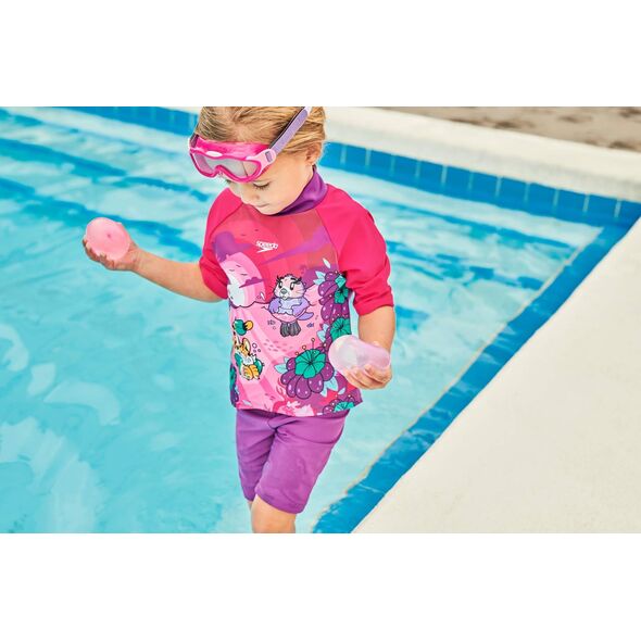 Speedo Okulary/Maska Pływackie Speedo Junior Sea Squad Electric Pink/Purple