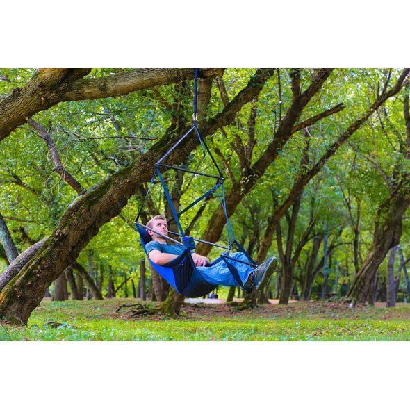Eno Lounger Hanging Chair, Grey/ Charcoal