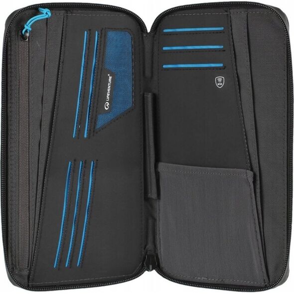Lifeventure RFID Travel Wallet, Recycled, Grey