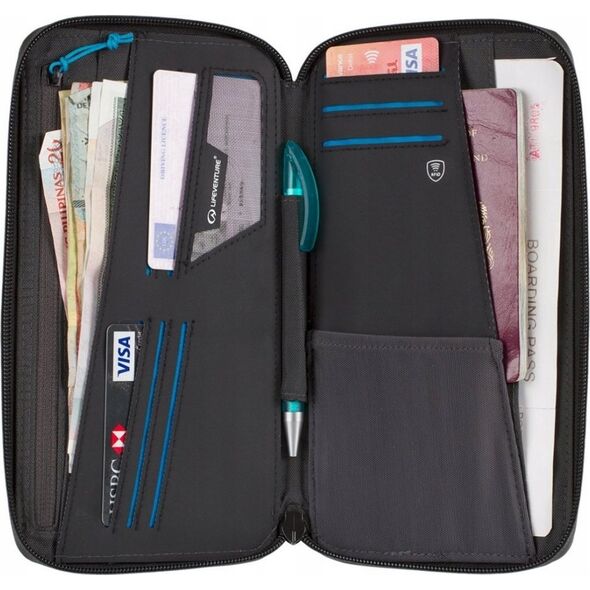 Lifeventure RFID Travel Wallet, Recycled, Grey