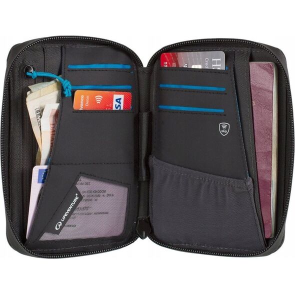 Lifeventure RFID Mini Travel Wallet, Recycled, Grey
