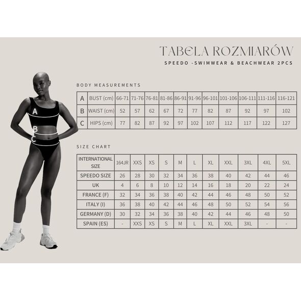 Speedo Damski Strój kąpielowy ALV PT AJ TSRP 2PC AF