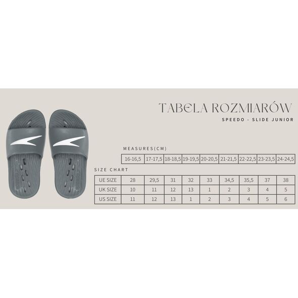 Speedo Klapki basenowe antypoślizgowe dla dzieci Speedo Slides rozmiar 31