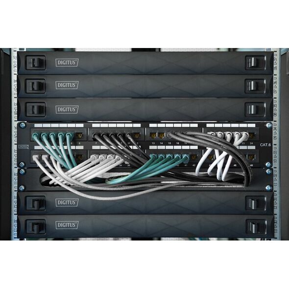 Digitus DIGITUS CAT 6A Keystone Modul, θωρακισμένο με διαχειριστή καλωδίων 48 τεμ