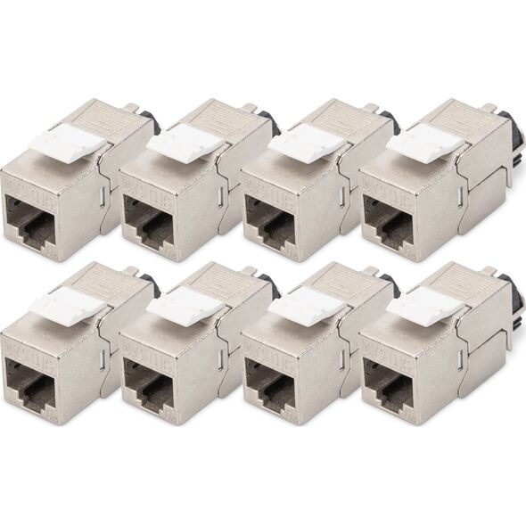 Digitus DIGITUS CAT 6A Keystone Modul, θωρακισμένο με διαχειριστή καλωδίων 8 τεμ