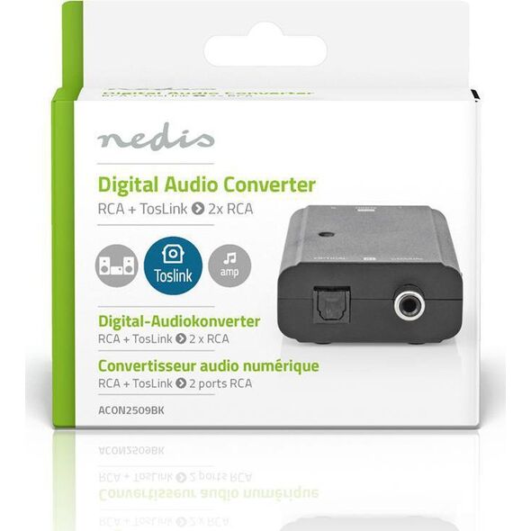 Προσαρμογέας AV Nedis Nedis ACON2509BK μετατροπέας αρχείων ήχου Μαύρο