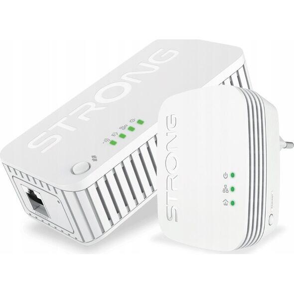 Adapter powerline Strong Strong POWERLWF1000DUOMINI Karta sieciowa do PowerLine 1000 Mbit/s Przewodowa sieć LAN Wi-Fi Biały 2 szt.