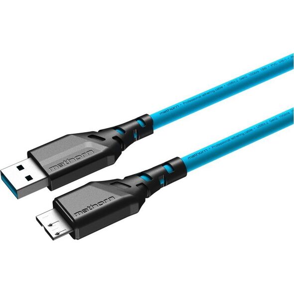 Kabel USB Eaton Kabel fotograficzny Mathorn MTC-220 2m 10Gbps USB A-MicroB ArcticBlue