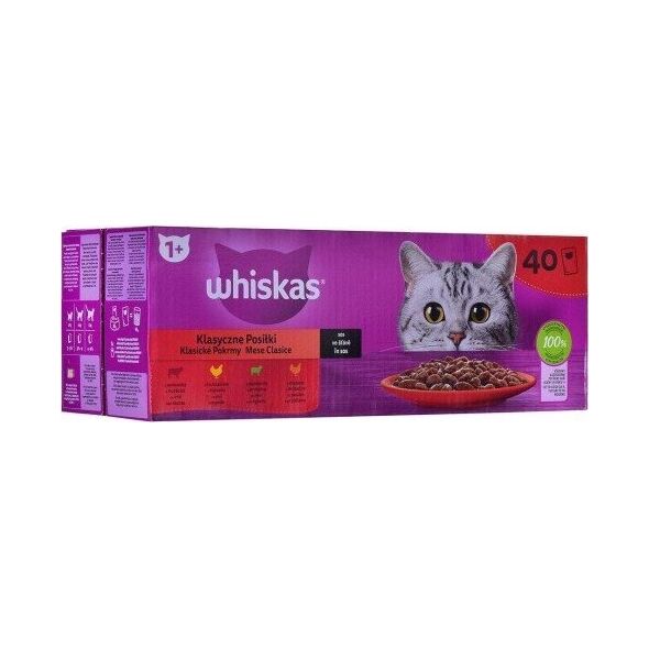Whiskas WHISKAS Klasyczne posiłki w sosie mix dla kota 40x85g