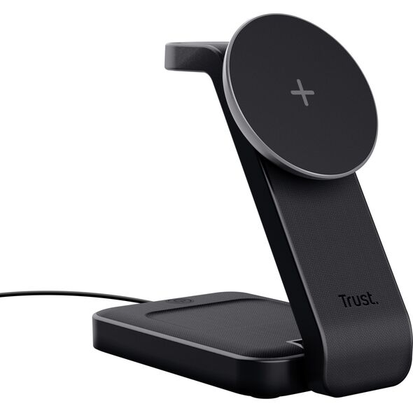 Trust Viro Słuchawki, Zestaw słuchawkowy, Smartfon, Smartwatch Czarny USB Bezprzewodowe ładowanie