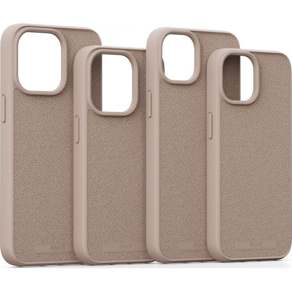 Njord by Elements Etui do iPhone 15 Pro Max MagSafe Tkanina - Różowy piasek