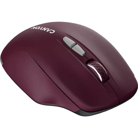 Ασύρματο ποντίκι Canyon CANYON MW-21, 2.4 GHz, με 7 κουμπιά, DPI 800/1200/1600, Μπαταρία: AAA*2 τεμ, Μπορντό Κόκκινο, 72*117*41mm, 0.075kg