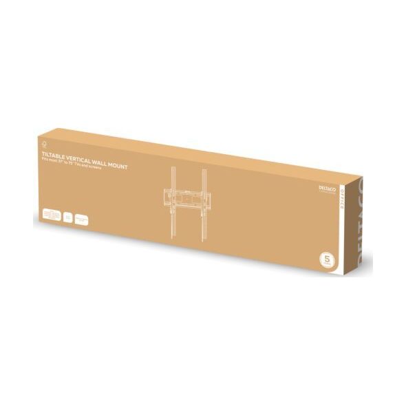 Deltaco Pakreiptas vertikalus televizoriaus laikiklis DELTACO OFFICE, 37"-75", 75kg VESA / ARM-0271