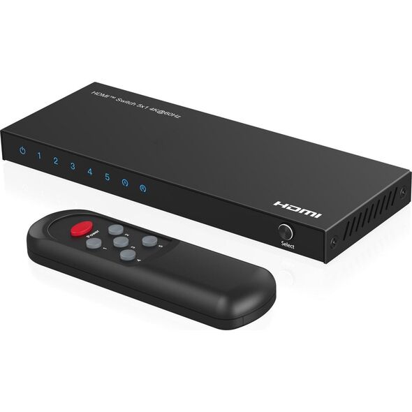 System przekazu sygnału AV MicroConnect Microconnect MC-HDMISWITCH0501-4K przełącznik wideo
