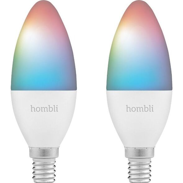 Avanca International BV Hombli smarte Glühbirne, 4,5W, E14, RGB, CCT, 1+1 Promo Pack