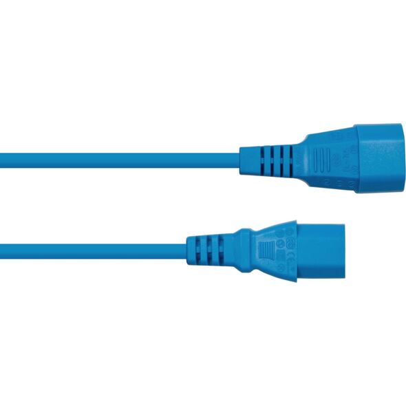 Kabel zasilający Alcasa kabelmeister Kaltgeräteverlängerung C14 an C14 blau 5m