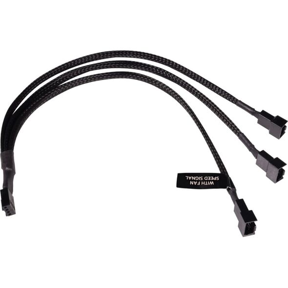 Alphacool Alphacool Y-Splitter 4-Pin σε 3x 4-Pin PWM 30cm - μαύρο