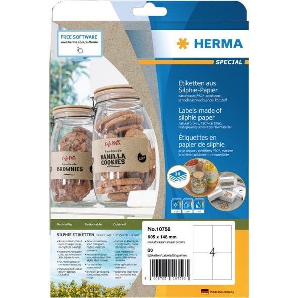 Ετικέτες Silphie A4 20 φύλλα 105x148 Herma