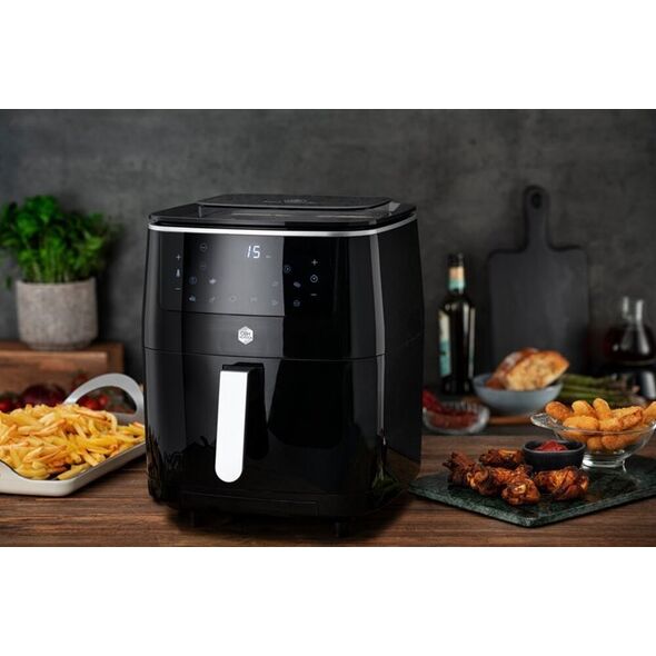 Φριτέζα SEB OBH Nordica FW2018S0, Φριτέζα ζεστού αέρα, 6.5 L, 8 άτομα, 60 λεπτά, Μονή, Μαύρο