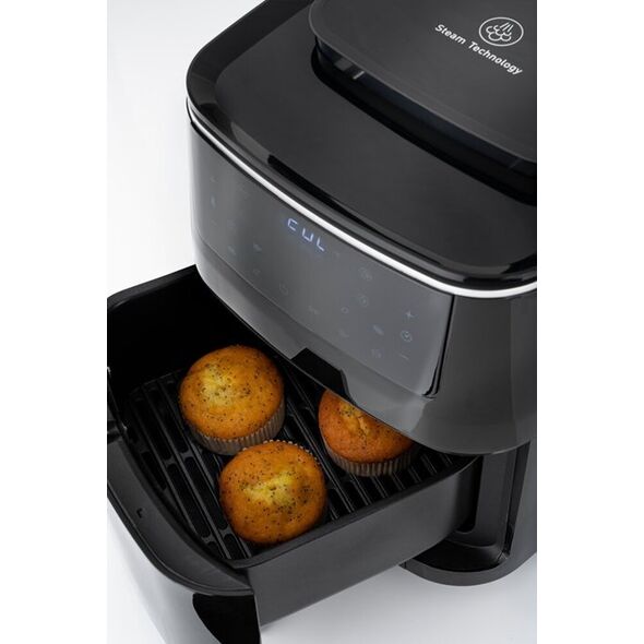 Φριτέζα SEB OBH Nordica FW2018S0, Φριτέζα ζεστού αέρα, 6.5 L, 8 άτομα, 60 λεπτά, Μονή, Μαύρο