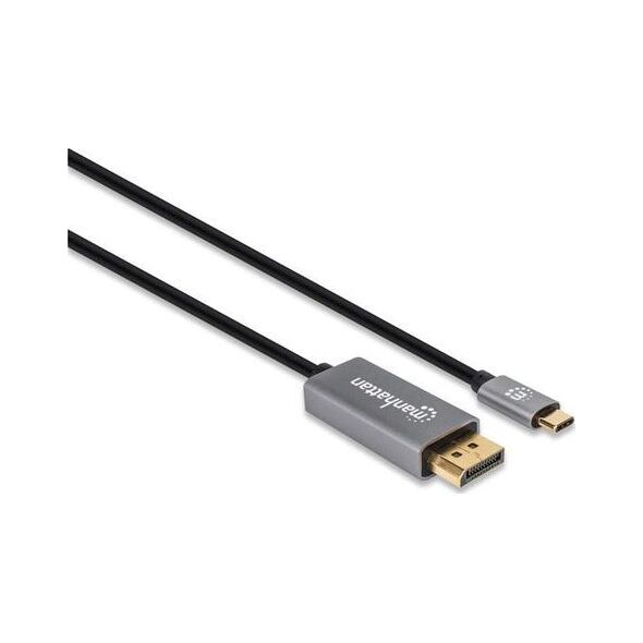 System przekazu sygnału AV Manhattan MANHATTAN 8K@60Hz USB-C auf DisplayPort 1.4 Adapterkabel 3m