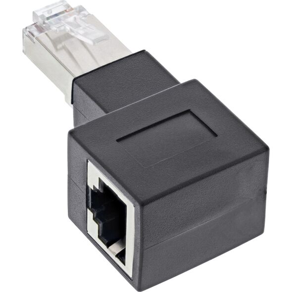 Eaton INLINE Patchkabel Adapter Cat.6A RJ45 Stecker Buchse 90 Grad nach rechts gewinkelt