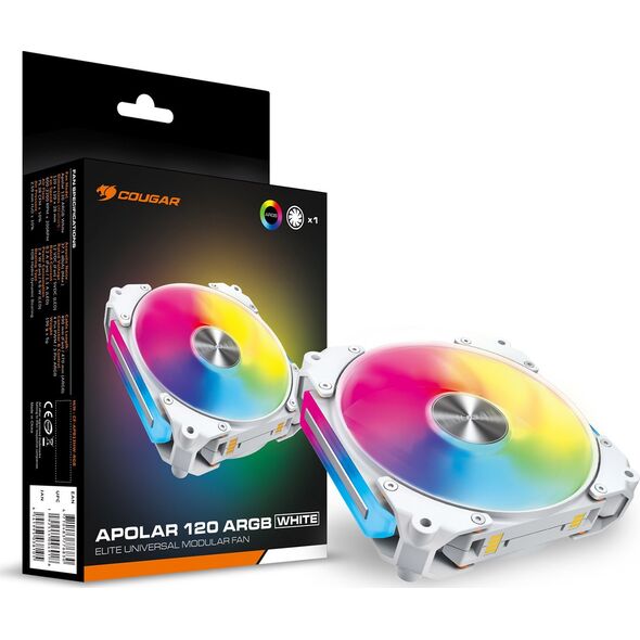 Ανεμιστήρας Cougar COUGAR Apolar 120 ARGB (single pack) / Elite Universal Modular Fan / White