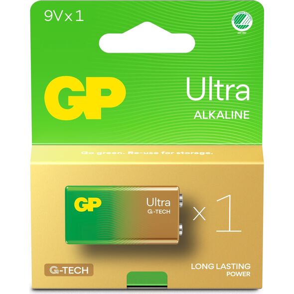 GP GP ULTRA ALKALINE Μπαταρία 9V.