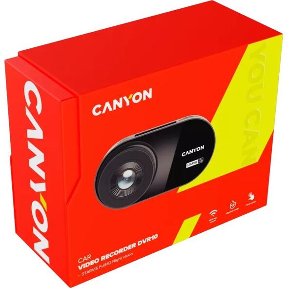 Κάμερα Ταμπλό Canyon CANYON Κάμερα Ταμπλό DVR10 FullHD 1080p Wi-Fi Μαύρο