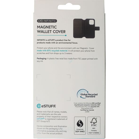 eStuff eSTUFF ES67160104 θήκη για κινητό τηλέφωνο 16 εκ. (6.3") με καπάκι Μαύρο