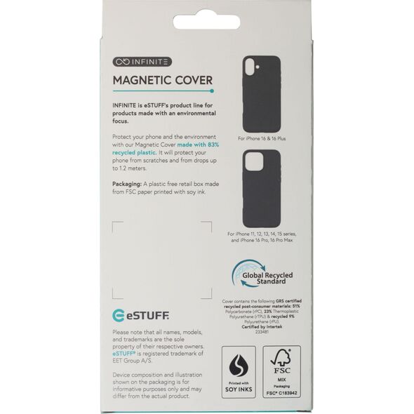 eStuff eSTUFF ES67160021 θήκη για κινητό τηλέφωνο 15,5 cm (6.1") Μαύρο
