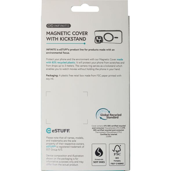 eStuff eSTUFF ES67141102 θήκη για κινητό τηλέφωνο 16 cm (6.3") Διαφανής, Μαύρη