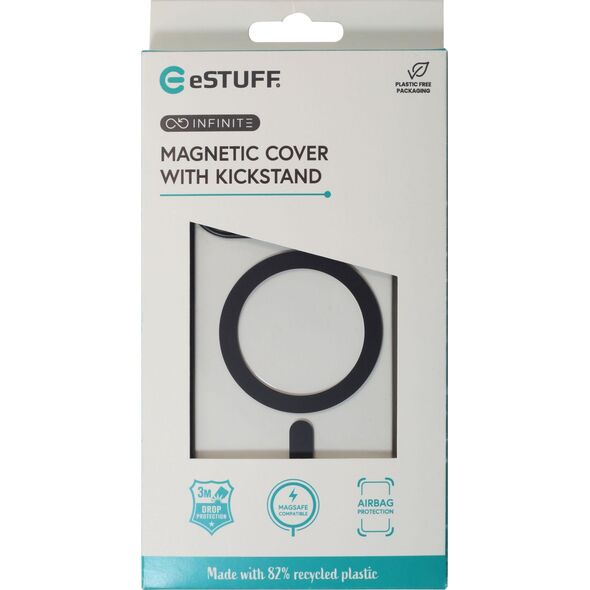 eStuff eSTUFF ES67141103 θήκη για κινητό τηλέφωνο 17,5 cm (6.9") Διαφανής, Μαύρη