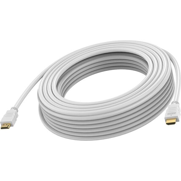 Καλώδιο Vision VISION Επαγγελματικό Καλώδιο HDMI Εγκατάστασης - ΕΓΓΥΗΣΗ ΕΦ' ΟΡΟΥ ΖΩΗΣ - 8K στα 30 Hz - Έκδοση HDMI 2.1 - 48 Gbps - διπλή θωράκιση - επιχρυσωμένα βύσματα - HDMI (M) σε HDMI (M) - Εξωτερική διάμετρος 9,5 mm - AWG 26 - 15 m - λευκό
