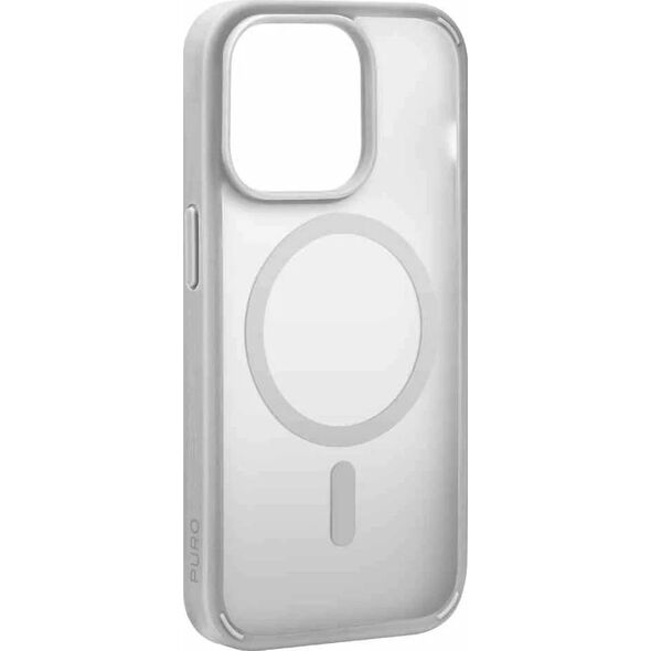 Puro Θήκη σιλικόνης Puro Gradient MagSafe για iPhone 15 Pro Max - ασημί